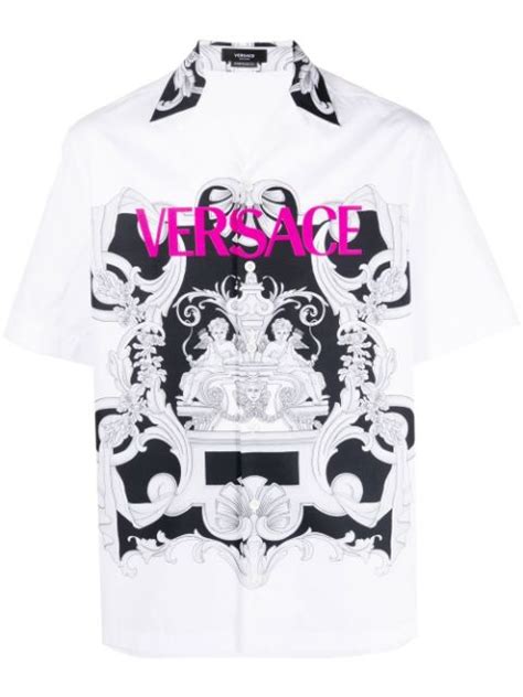 versace logo on shirt|versace short sleeve shirt.